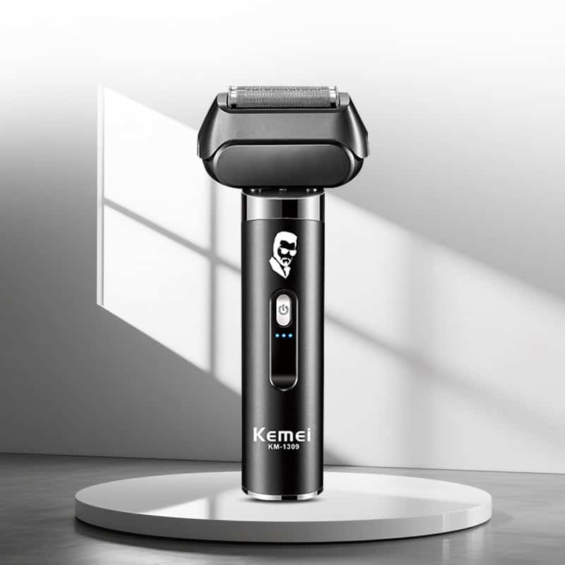 Kemei KM-1309 Powerful Beard Razor 4 Blades With Pop-up Trimmer