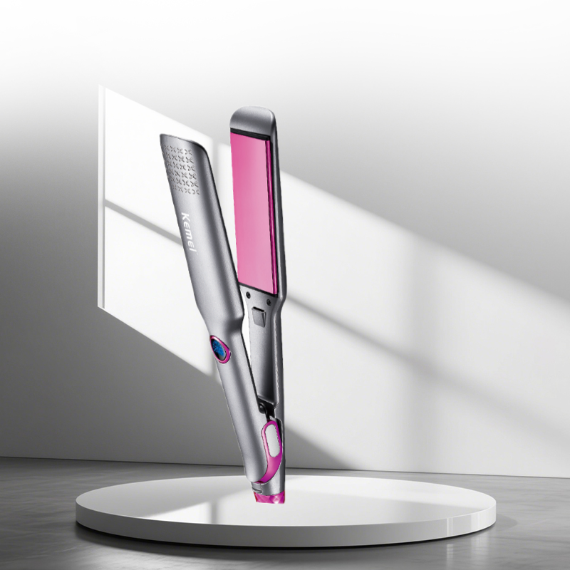Kemei KM-1880 Flat Hair Straightener 130-230°C Adjusted Temp