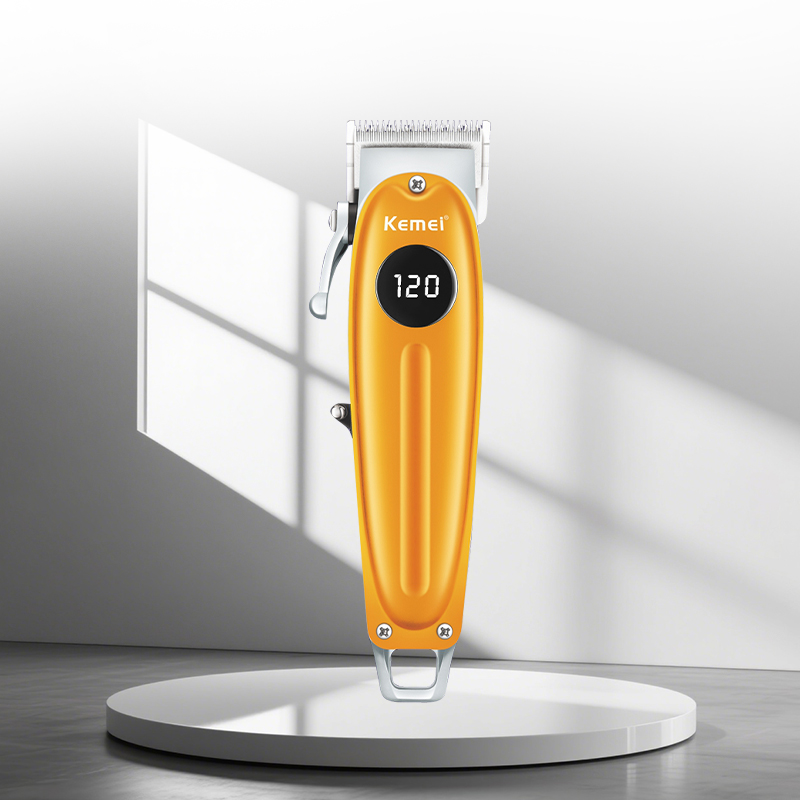 Kemei KM-1955 Digital Display Metal Body Hair Clipper