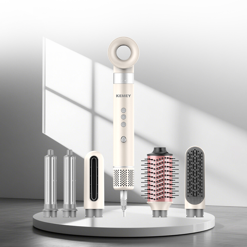 Kemei KM-6896 All in One Hair Blower Straightener Comb Kit