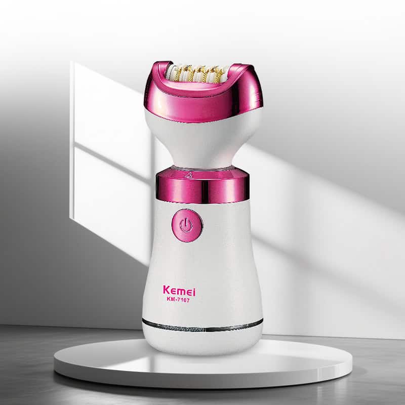 Kemei KM-7107 Women Rechargeable Epilator 8 in 1 Set
