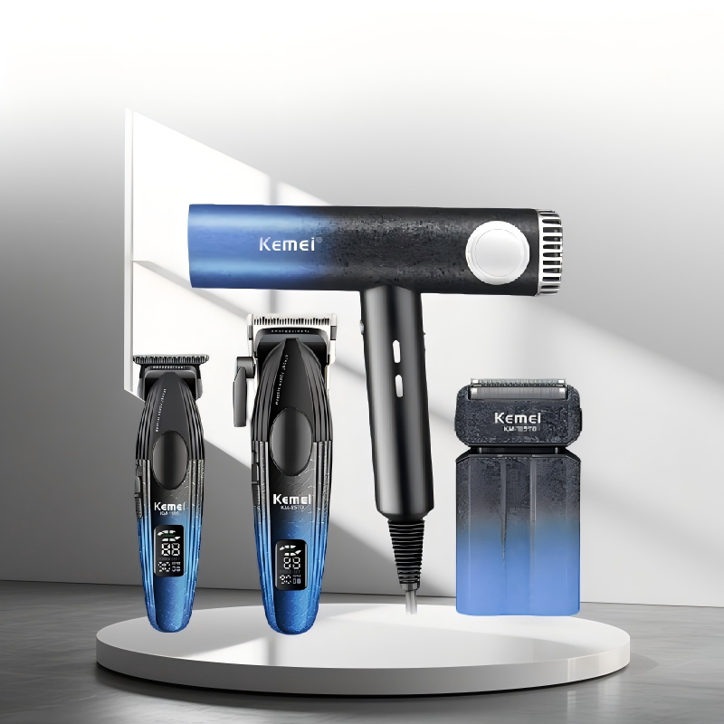 Kemei KM-8570 Barber Hair Clipper Pack 4in1