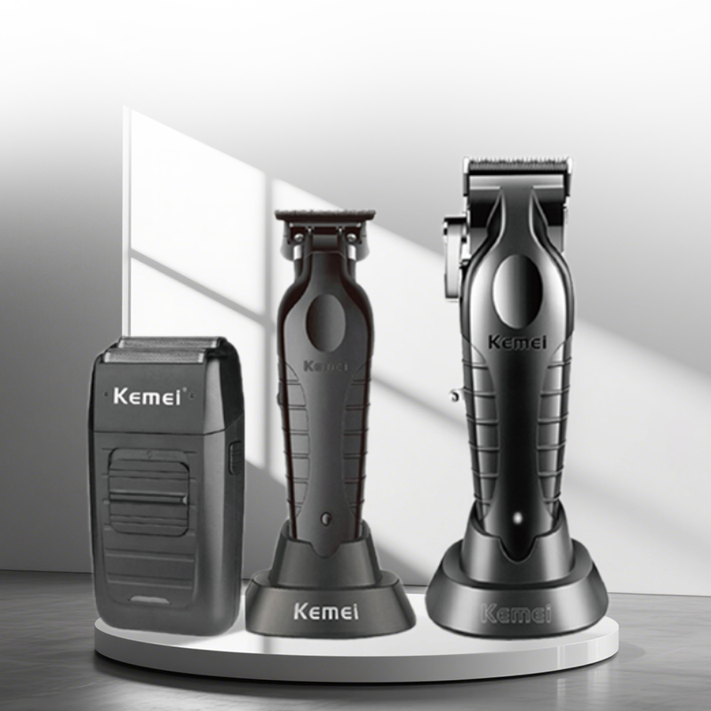 Kemei KM-S9 Pro Barber Hair Cutter Kit 3 In 1 Combo